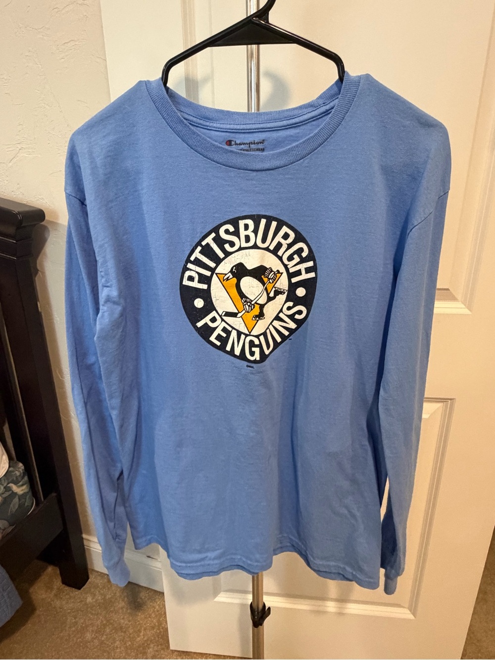 Champion Light Blue Long Sleeve Pittsburgh Penguins Tee